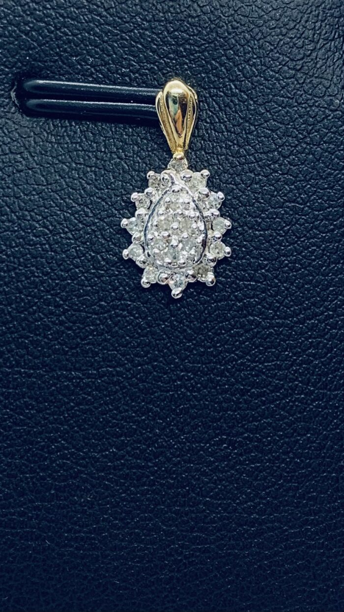 Pear shape diamond cluster